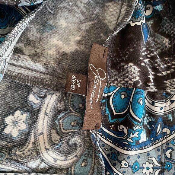 Jessica Paisley Design A Line Skirt Sz S - Picture 5 of 9